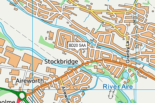 BD20 5AA map - OS VectorMap District (Ordnance Survey)