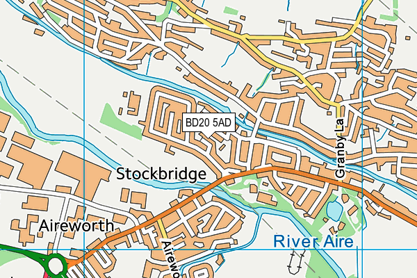 BD20 5AD map - OS VectorMap District (Ordnance Survey)