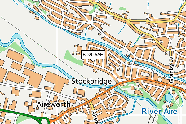 BD20 5AE map - OS VectorMap District (Ordnance Survey)