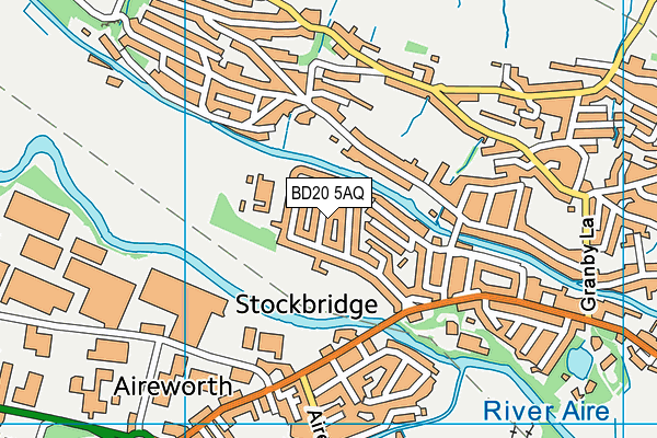 BD20 5AQ map - OS VectorMap District (Ordnance Survey)