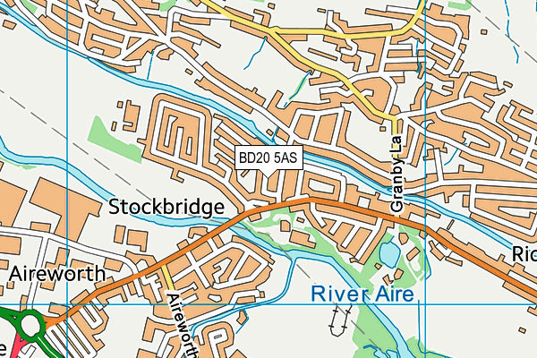 BD20 5AS map - OS VectorMap District (Ordnance Survey)