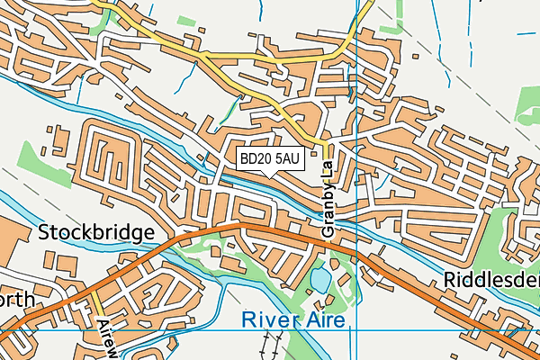 BD20 5AU map - OS VectorMap District (Ordnance Survey)