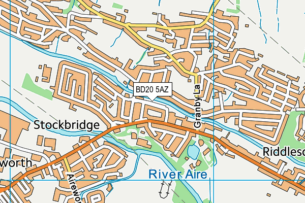 BD20 5AZ map - OS VectorMap District (Ordnance Survey)