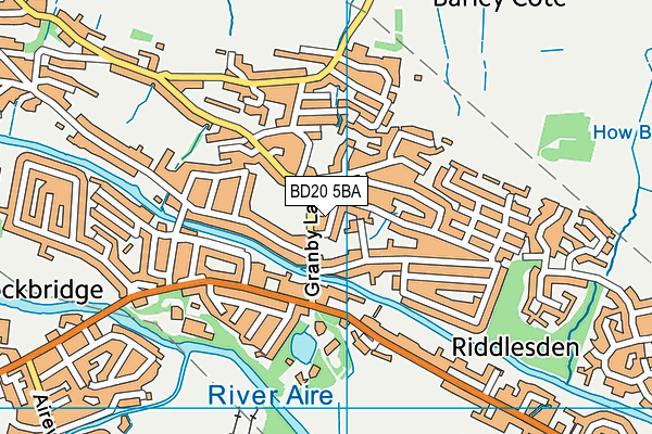 BD20 5BA map - OS VectorMap District (Ordnance Survey)