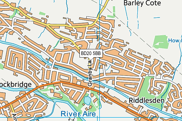 BD20 5BB map - OS VectorMap District (Ordnance Survey)