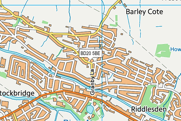 BD20 5BE map - OS VectorMap District (Ordnance Survey)