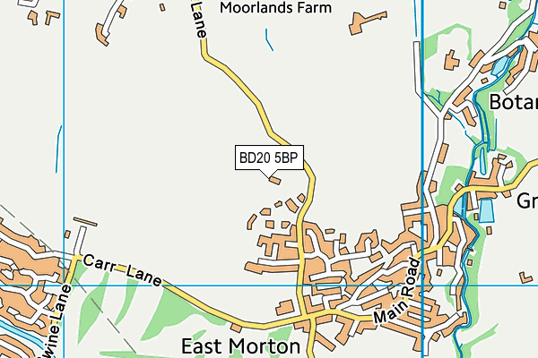 BD20 5BP map - OS VectorMap District (Ordnance Survey)