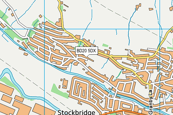 BD20 5DX map - OS VectorMap District (Ordnance Survey)