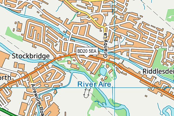 BD20 5EA map - OS VectorMap District (Ordnance Survey)