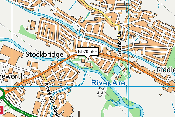 BD20 5EF map - OS VectorMap District (Ordnance Survey)