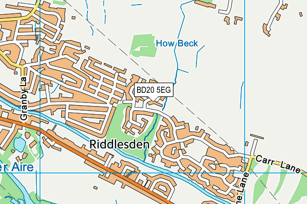 BD20 5EG map - OS VectorMap District (Ordnance Survey)