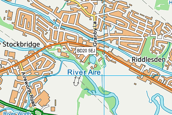 BD20 5EJ map - OS VectorMap District (Ordnance Survey)