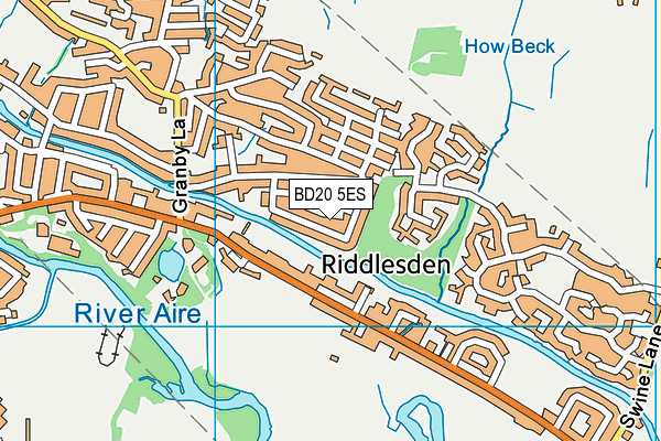 BD20 5ES map - OS VectorMap District (Ordnance Survey)