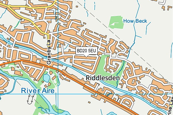 BD20 5EU map - OS VectorMap District (Ordnance Survey)