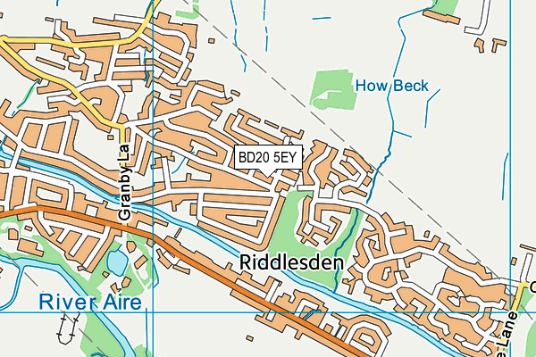 BD20 5EY map - OS VectorMap District (Ordnance Survey)