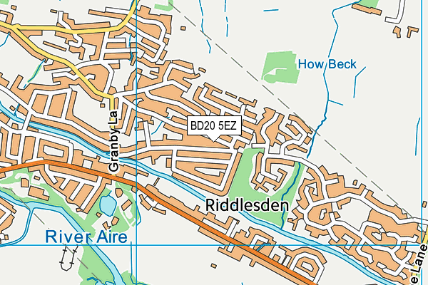 BD20 5EZ map - OS VectorMap District (Ordnance Survey)