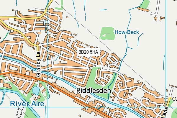 BD20 5HA map - OS VectorMap District (Ordnance Survey)