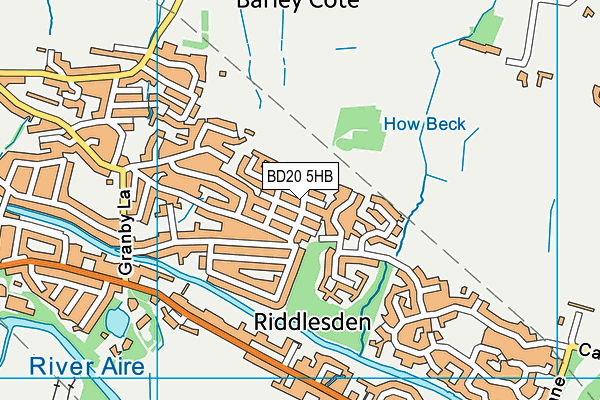 BD20 5HB map - OS VectorMap District (Ordnance Survey)