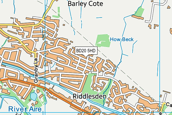 BD20 5HD map - OS VectorMap District (Ordnance Survey)