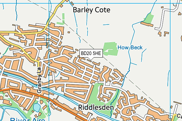 BD20 5HE map - OS VectorMap District (Ordnance Survey)