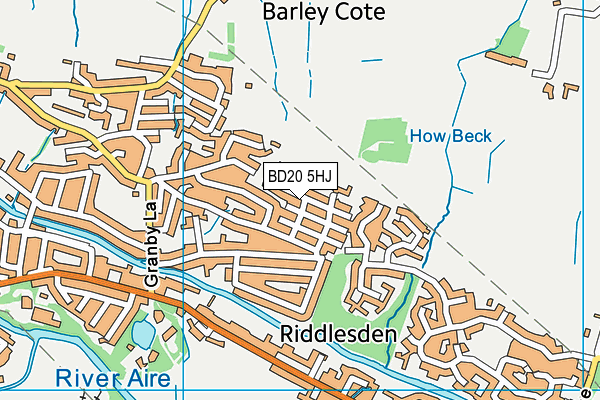 BD20 5HJ map - OS VectorMap District (Ordnance Survey)