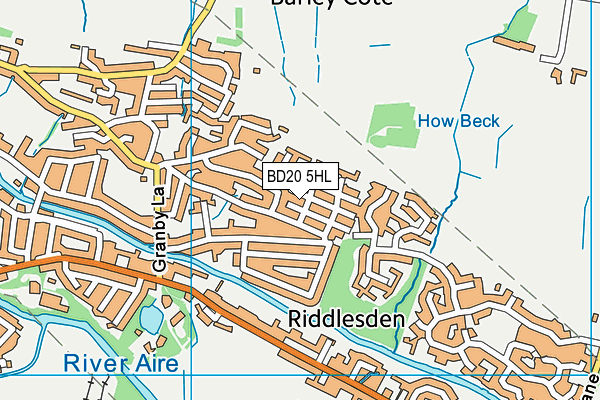 BD20 5HL map - OS VectorMap District (Ordnance Survey)