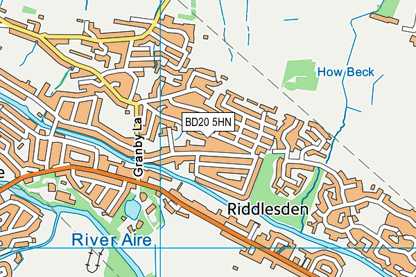 BD20 5HN map - OS VectorMap District (Ordnance Survey)