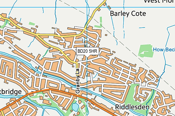 BD20 5HR map - OS VectorMap District (Ordnance Survey)