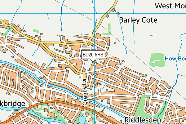 BD20 5HS map - OS VectorMap District (Ordnance Survey)