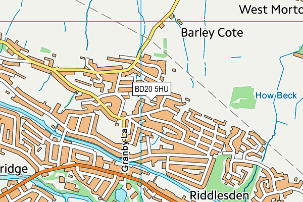 BD20 5HU map - OS VectorMap District (Ordnance Survey)