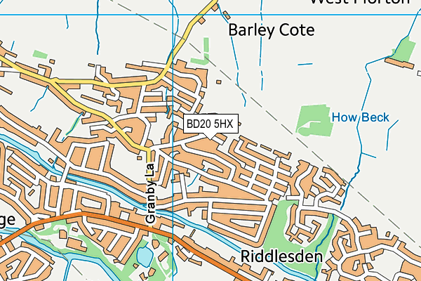 BD20 5HX map - OS VectorMap District (Ordnance Survey)