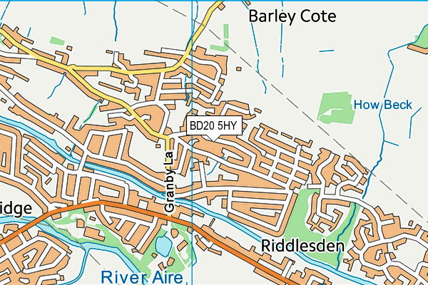 BD20 5HY map - OS VectorMap District (Ordnance Survey)