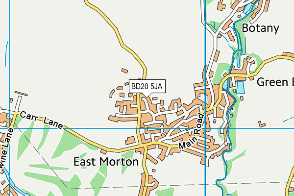 BD20 5JA map - OS VectorMap District (Ordnance Survey)