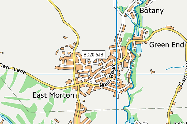 BD20 5JB map - OS VectorMap District (Ordnance Survey)