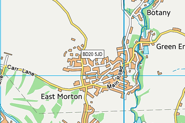 BD20 5JD map - OS VectorMap District (Ordnance Survey)