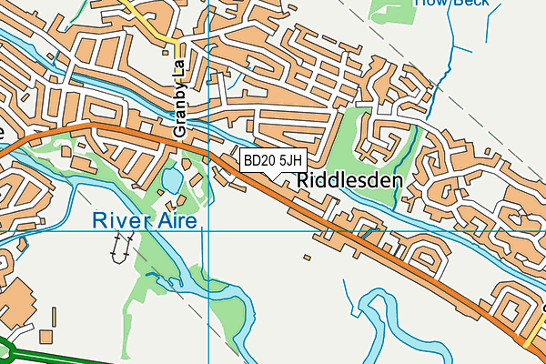 BD20 5JH map - OS VectorMap District (Ordnance Survey)