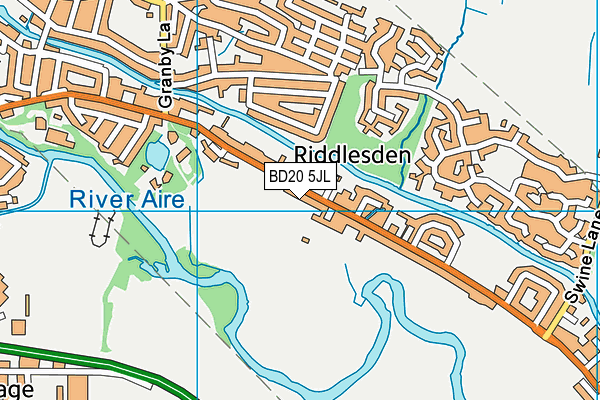 BD20 5JL map - OS VectorMap District (Ordnance Survey)