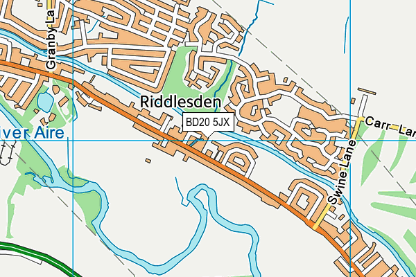 BD20 5JX map - OS VectorMap District (Ordnance Survey)