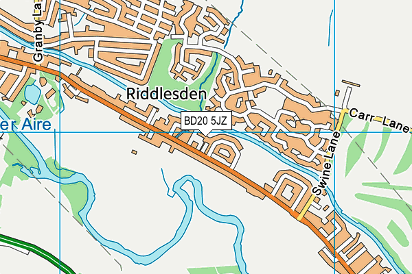 BD20 5JZ map - OS VectorMap District (Ordnance Survey)