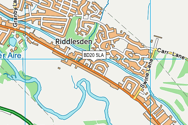 BD20 5LA map - OS VectorMap District (Ordnance Survey)