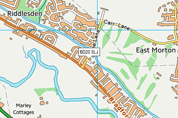 BD20 5LJ map - OS VectorMap District (Ordnance Survey)