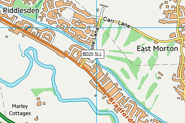 BD20 5LL map - OS VectorMap District (Ordnance Survey)