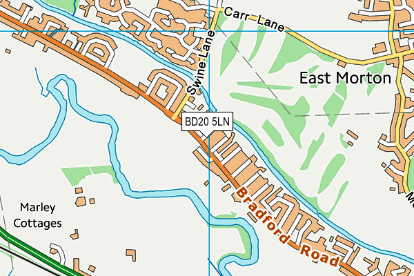 BD20 5LN map - OS VectorMap District (Ordnance Survey)