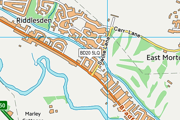 BD20 5LQ map - OS VectorMap District (Ordnance Survey)