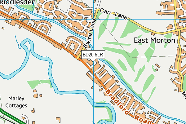 BD20 5LR map - OS VectorMap District (Ordnance Survey)