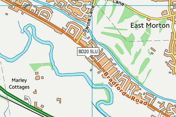 BD20 5LU map - OS VectorMap District (Ordnance Survey)