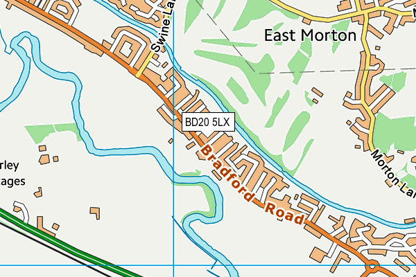 BD20 5LX map - OS VectorMap District (Ordnance Survey)