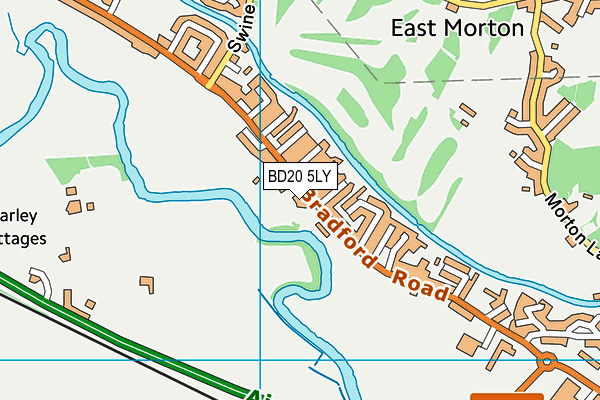BD20 5LY map - OS VectorMap District (Ordnance Survey)