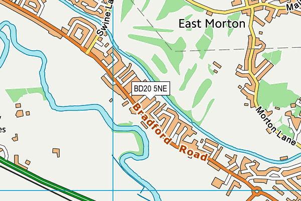 BD20 5NE map - OS VectorMap District (Ordnance Survey)