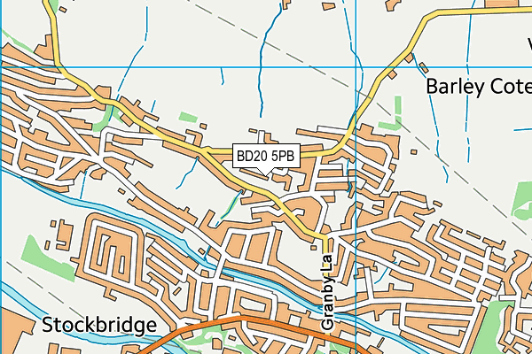 BD20 5PB map - OS VectorMap District (Ordnance Survey)